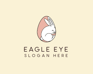 Egg Bunny Rabbit logo design