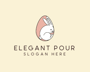 Egg Bunny Rabbit logo design