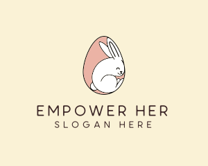 Egg Bunny Rabbit logo design