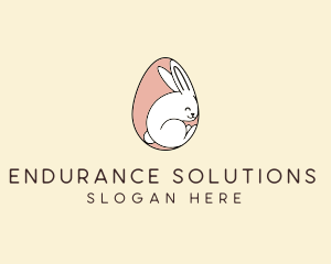 Egg Bunny Rabbit logo design