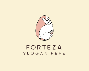 Egg Bunny Rabbit logo design