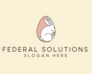 Egg Bunny Rabbit logo design