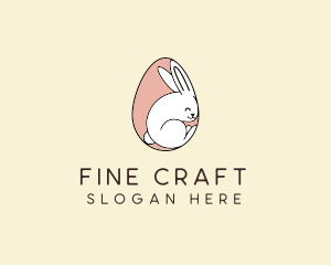 Egg Bunny Rabbit logo design