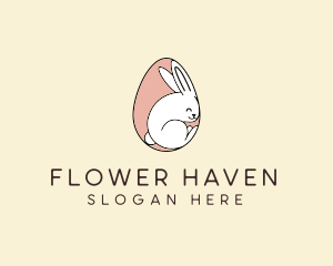 Egg Bunny Rabbit logo design