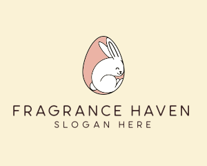 Egg Bunny Rabbit logo design