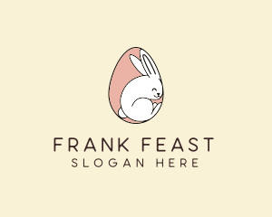 Egg Bunny Rabbit logo design