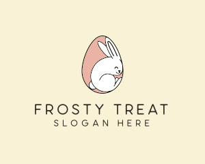 Egg Bunny Rabbit logo design