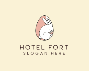 Egg Bunny Rabbit logo design