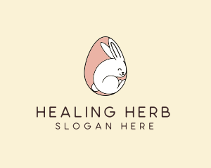 Egg Bunny Rabbit logo design