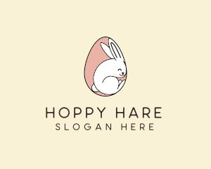 Egg Bunny Rabbit logo design