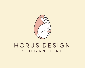 Egg Bunny Rabbit logo design