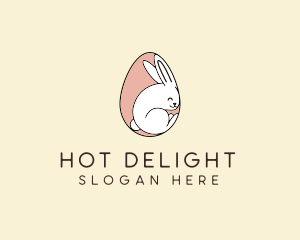 Egg Bunny Rabbit logo design