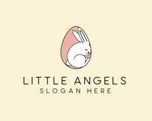 Egg Bunny Rabbit logo design