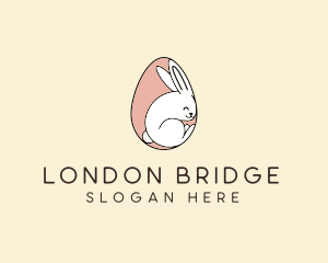 Egg Bunny Rabbit logo design