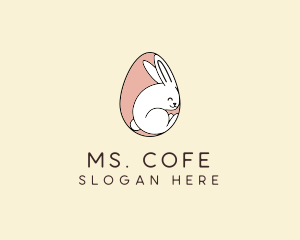 Egg Bunny Rabbit logo design