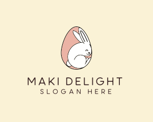 Egg Bunny Rabbit logo design