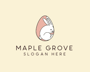 Egg Bunny Rabbit logo design