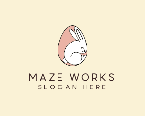 Egg Bunny Rabbit logo design