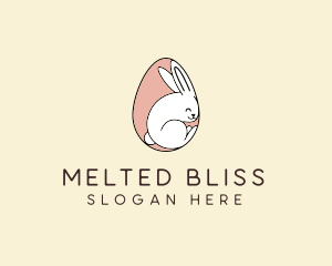 Egg Bunny Rabbit logo design