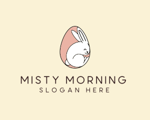 Egg Bunny Rabbit logo design