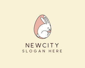 Egg Bunny Rabbit logo design