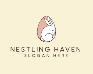 Egg Bunny Rabbit logo design