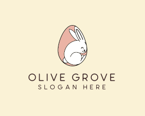 Egg Bunny Rabbit logo design