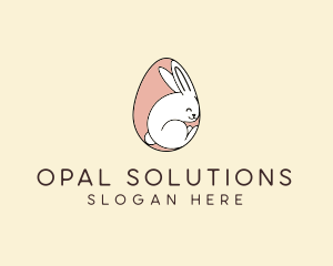 Egg Bunny Rabbit logo design