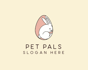 Egg Bunny Rabbit logo design