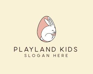 Egg Bunny Rabbit logo design