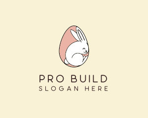 Egg Bunny Rabbit logo design