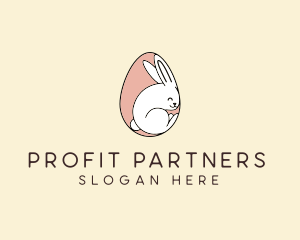 Egg Bunny Rabbit logo design