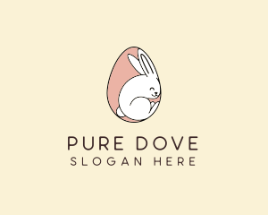 Egg Bunny Rabbit logo design