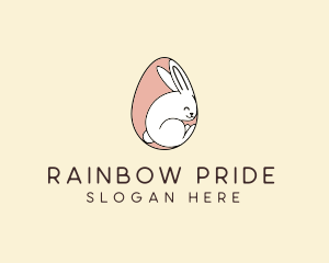 Egg Bunny Rabbit logo design