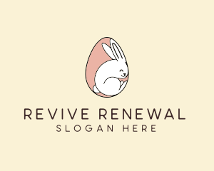 Egg Bunny Rabbit logo design