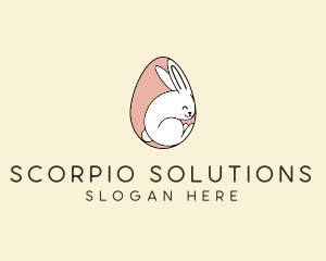 Egg Bunny Rabbit logo design