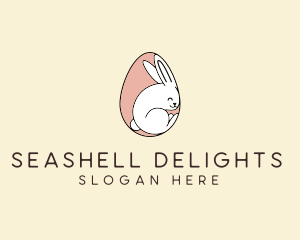 Egg Bunny Rabbit logo design