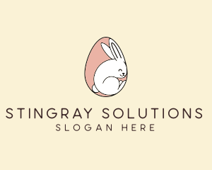 Egg Bunny Rabbit logo design