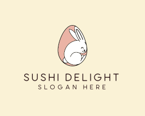 Egg Bunny Rabbit logo design