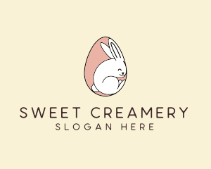 Egg Bunny Rabbit logo design