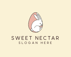 Egg Bunny Rabbit logo design