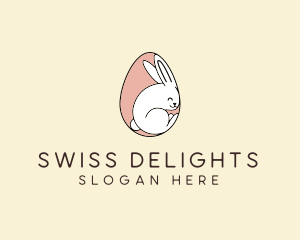 Egg Bunny Rabbit logo design