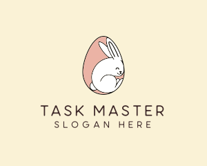 Egg Bunny Rabbit logo design