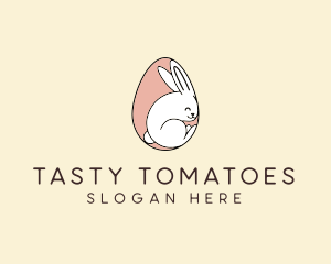 Egg Bunny Rabbit logo design