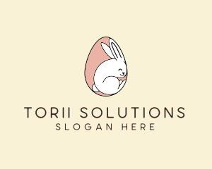 Egg Bunny Rabbit logo design