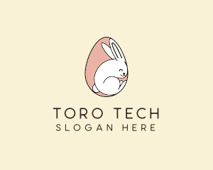 Egg Bunny Rabbit logo design