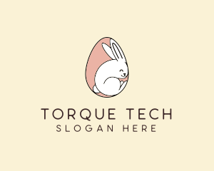 Egg Bunny Rabbit logo design