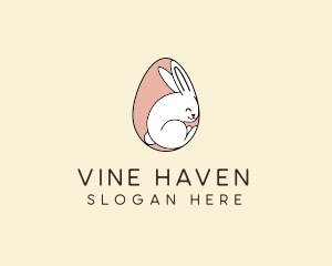 Egg Bunny Rabbit logo design