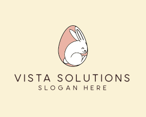 Egg Bunny Rabbit logo design