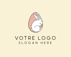 Rabbit - Egg Bunny Rabbit logo design